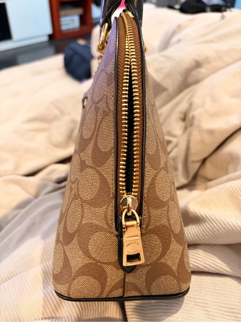 Coach Dome Satchel in Signature Jaquard